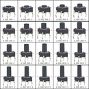 50PCS 6X6X5/4.3/5.5/6/7/8/9/10/13MM Tact Switch Push Button Switch 12V Copper 4PIN DIP Micro Switch For TV/Toys/home use Button