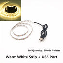 USB LED Strips SMD3528 light 5V adapter string Christmas desk Decor lamp tape For TV Background Lighting 5V 50CM 1M 2M 3M 4M 5M