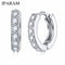 1 Pair Silvering Plated Huggies Earrings Small Round Rhinestones Hoop Earrings Women's Hot Fashion Jewelry Gifts Jewelry Gift