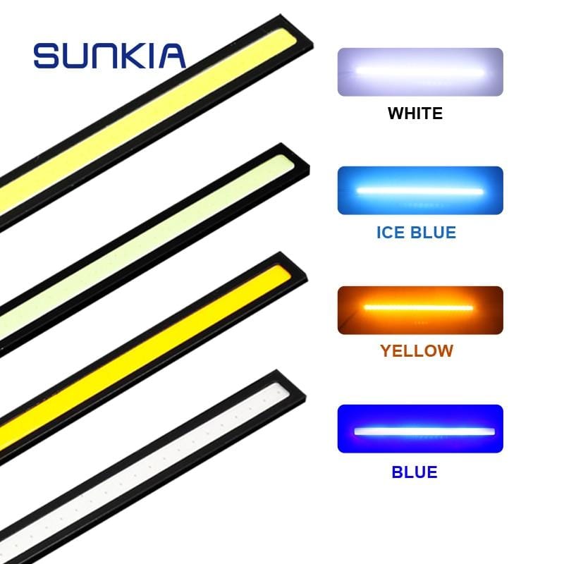 SUNKIA 17CM COB DRL LED Daytime Running Light Auto Lamp External Lights For Universal Car 100% Waterproof Day Light Car Styling