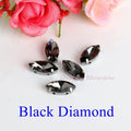 Horse Eye / Leaf Shape Glass Rhinestones With Claw Sew On Crystal Stone Strass Diamond Metal Base Buckle For Clothes