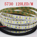 120leds/m 5M led strip SMD 5730 Flexible led tape light SMD 5630  Not waterproof  white /warm white 4000K NWDC12V