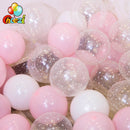 Clear / Pink Confetti Balloon set