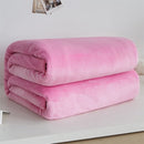 Super Soft Coral Fleece Blanket 220gsm Light Weight Solid Pink Blue Faux Fur Mink Throw Sofa Cover Bedspread Flannel Blankets