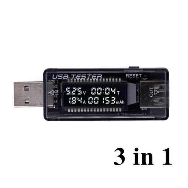 8 in1 QC2.0 3.0 4-30v Electrical power USB capacity voltage tester current meter monitor voltmeter ammeter 40% off