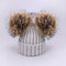 Girl Pompon Hats and Scarves Sets Winter Knitted Warm Nature Fur Pom Pom Hat Scarf Thick Beanies Hats Caps Kids Baby Solid Bones