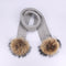 Girl Pompon Hats and Scarves Sets Winter Knitted Warm Nature Fur Pom Pom Hat Scarf Thick Beanies Hats Caps Kids Baby Solid Bones