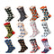 colorful For men socks Harajuku colorful Happy Funny Skull egg avocado Zebra everyday cotton socks for wedding Christmas gif