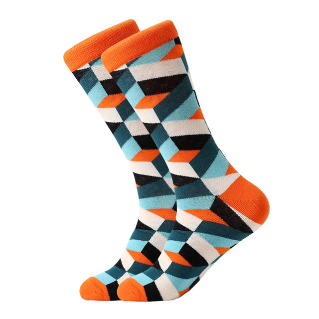 colorful For men socks Harajuku colorful Happy Funny Skull egg avocado Zebra everyday cotton socks for wedding Christmas gif