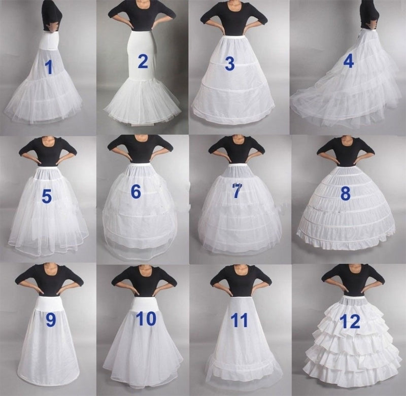 Hot Sell Many Styles  Bridal Wedding Petticoat Hoop Crinoline Prom Underskirt Fancy Skirt Slip