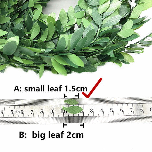 7.5 Meters Artificial Leaf Garland Plants Vine Fake Foliage Handmade for Home Decor Wedding Decoration DIY Wreath Silk Flower .Q