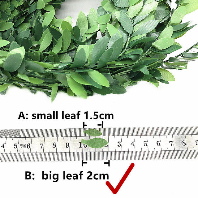 7.5 Meters Artificial Leaf Garland Plants Vine Fake Foliage Handmade for Home Decor Wedding Decoration DIY Wreath Silk Flower .Q