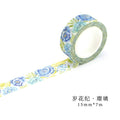 Romantic Floral Paper Washi Tape 15mm*7m Flowers Masking Tapes Decorative Stickers DIY Stationery School Supplies