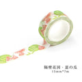 Romantic Floral Paper Washi Tape 15mm*7m Flowers Masking Tapes Decorative Stickers DIY Stationery School Supplies