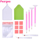 Fezrgea DIY Diamond Painting Accessories 5D Diamond Painting Cross Stitch Embroidery Pen Tools Set Mosaic Glue Pen Kit Tweezers