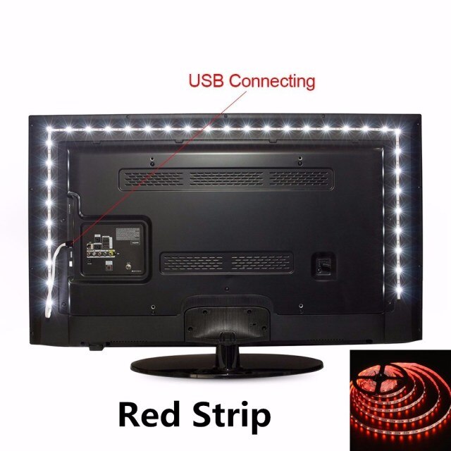 TV Background Light 1M 2M 3M 4M 5M Waterproof 5V USB Led Strip Lighting Decoration USB Input Reading Flexible Russia Low Price