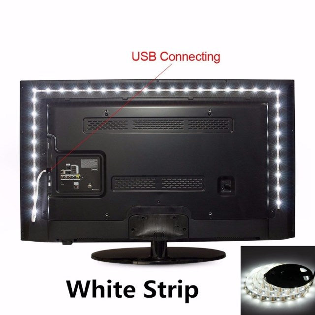 TV Background Light 1M 2M 3M 4M 5M Waterproof 5V USB Led Strip Lighting Decoration USB Input Reading Flexible Russia Low Price
