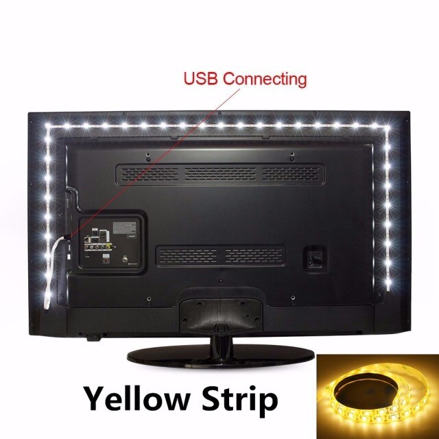 TV Background Light 1M 2M 3M 4M 5M Waterproof 5V USB Led Strip Lighting Decoration USB Input Reading Flexible Russia Low Price
