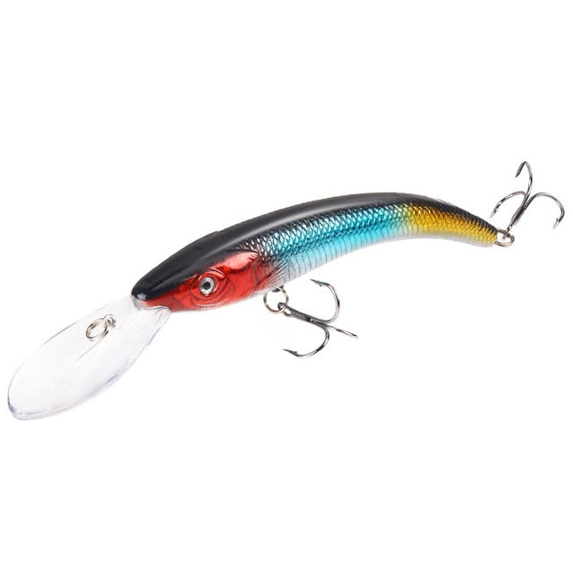 New 1 PCS 15.5cm / 16.3g Wobbler Fishing Lure Big Crank Bait Minnow Bass Trolling Artificial Bait Pike Carp Lures Fishing