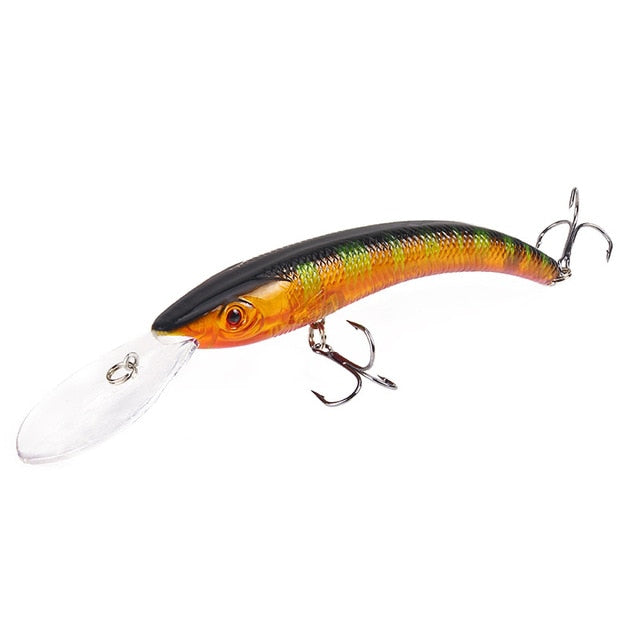 New 1 PCS 15.5cm / 16.3g Wobbler Fishing Lure Big Crank Bait Minnow Bass Trolling Artificial Bait Pike Carp Lures Fishing