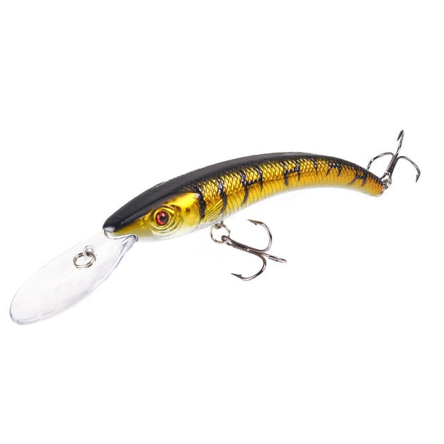 New 1 PCS 15.5cm / 16.3g Wobbler Fishing Lure Big Crank Bait Minnow Bass Trolling Artificial Bait Pike Carp Lures Fishing