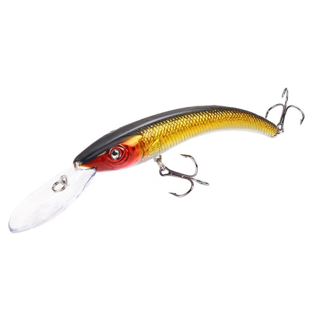 New 1 PCS 15.5cm / 16.3g Wobbler Fishing Lure Big Crank Bait Minnow Bass Trolling Artificial Bait Pike Carp Lures Fishing