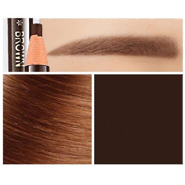 1PC Microblading Eyebrow Pen Waterproof Permanent Makeup Eye brow Pencil Positioning Lip Dark Brown Eyebrow cejas maquillaje