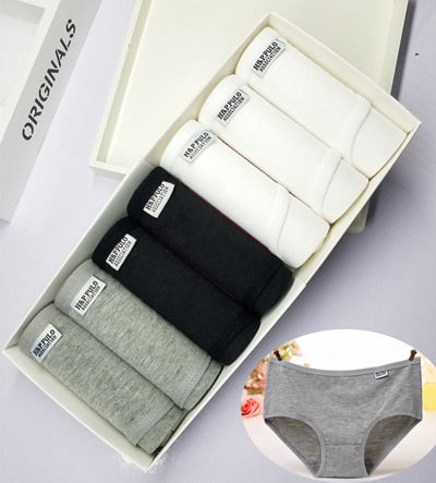 7 Pcs Underwear Women Plus Size Panties Girl Briefs Sexy Lingeries Calcinha Cotton Shorts Underpants Solid Panty Cueca Intimates