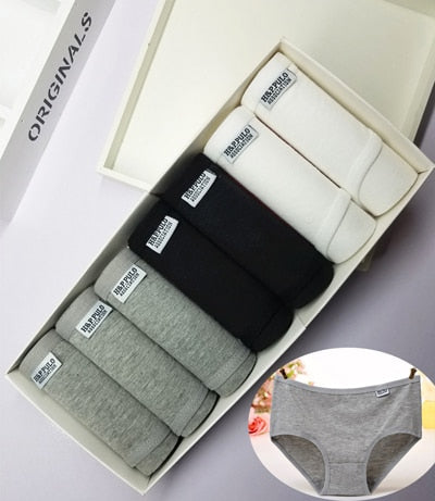 7 Pcs Underwear Women Plus Size Panties Girl Briefs Sexy Lingeries Calcinha Cotton Shorts Underpants Solid Panty Cueca Intimates