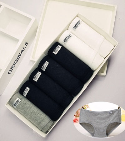 7 Pcs Underwear Women Plus Size Panties Girl Briefs Sexy Lingeries Calcinha Cotton Shorts Underpants Solid Panty Cueca Intimates