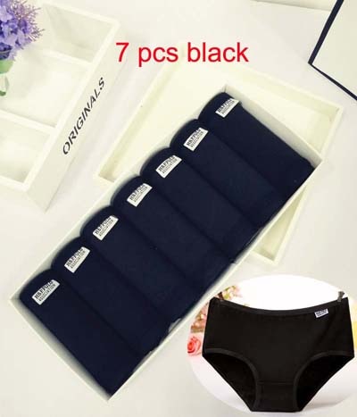 7 Pcs Underwear Women Plus Size Panties Girl Briefs Sexy Lingeries Calcinha Cotton Shorts Underpants Solid Panty Cueca Intimates