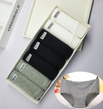 7 Pcs Underwear Women Plus Size Panties Girl Briefs Sexy Lingeries Calcinha Cotton Shorts Underpants Solid Panty Cueca Intimates