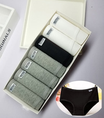 7 Pcs Underwear Women Plus Size Panties Girl Briefs Sexy Lingeries Calcinha Cotton Shorts Underpants Solid Panty Cueca Intimates