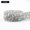 1 Yard Sewing Trim Crystal Motif Strass Hot Fix Rhinestone Tape Applicator Ribbon With Rhinestones Iron On Appliques For Dresses