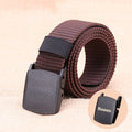 2019 Tactical Belt Men Nylon Army Belts Adjustable Outdoor Travel Waist Belt Army Plastic Buckle Belt for Trousers 120cm 130cm