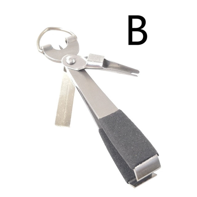 OUTKIT Fishing Stainless Steel Nipper Line Cutter Clipper Hook Eye Cleaner Quick Knot Tools Hook Sharpener Fly Tying Tool Tackle
