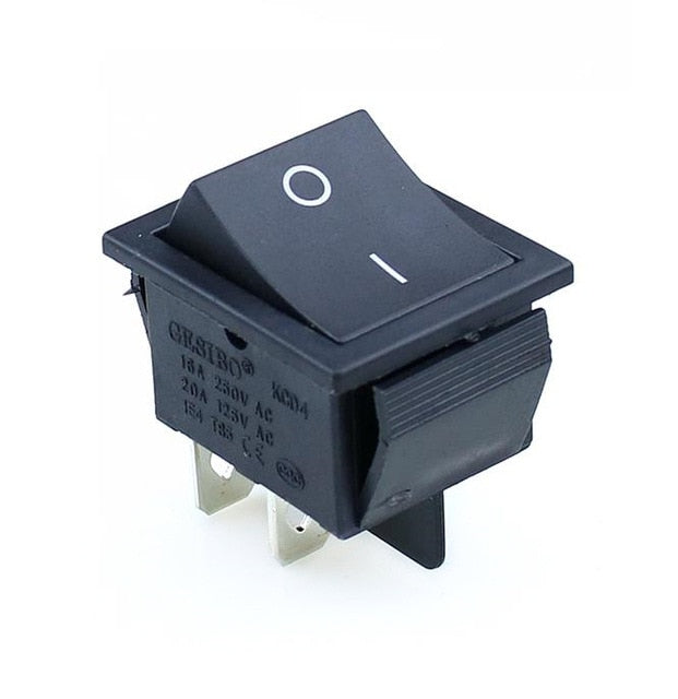 KCD4 Rocker Switch ON-OFF 2 Position 4 Pins /6 Pins Electrical equipment With Light Power Switch Switch cap 16A 250VAC/ 20A 125V