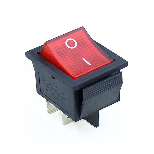 KCD4 Rocker Switch ON-OFF 2 Position 4 Pins /6 Pins Electrical equipment With Light Power Switch Switch cap 16A 250VAC/ 20A 125V