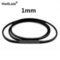 1mm 1.5mm 2mm 3mm Black Necklace Cord Leather Cord Wax Rope Chain With Stainless Steel Clasp For Men Women DIY Necklace Making