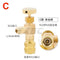 high quality liquid safety valve R410A R22 air conditioning refrigerant 1/4 "Safety Adapter Air conditioning repair and fluoride