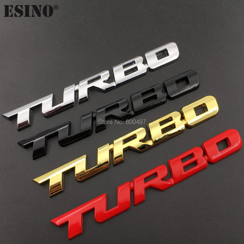 New Car Styling Car Turbo Boost Loading Boosting 3D Metal Chrome Zinc Alloy 3D Emblem Badge Sticker Decal Auto Accessory