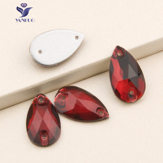 YANRUO 3230 Drop AAAAA Quality Sewing Crystal Flatback Rhinestones Sew On Stones Glass For Dresses Clothes Jewelry