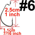 20pcs Wide Gap Worm Fishing Hooks Jig Crank Big Bass Hook Black High Carbon Steel Crank Barbed Hook for Soft Fishing Lure
