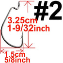 20pcs Wide Gap Worm Fishing Hooks Jig Crank Big Bass Hook Black High Carbon Steel Crank Barbed Hook for Soft Fishing Lure