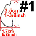 20pcs Wide Gap Worm Fishing Hooks Jig Crank Big Bass Hook Black High Carbon Steel Crank Barbed Hook for Soft Fishing Lure