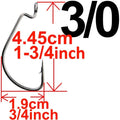 20pcs Wide Gap Worm Fishing Hooks Jig Crank Big Bass Hook Black High Carbon Steel Crank Barbed Hook for Soft Fishing Lure