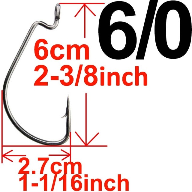 20pcs Wide Gap Worm Fishing Hooks Jig Crank Big Bass Hook Black High Carbon Steel Crank Barbed Hook for Soft Fishing Lure