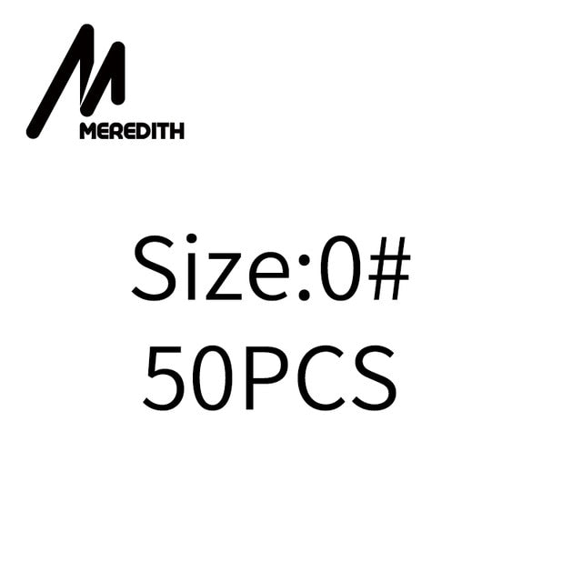 MEREDITH 50pcs Stainless Steel Hook Fast Clip Lock Snap Swivel Solid Rings Safety Snaps Fishing Hook Connector