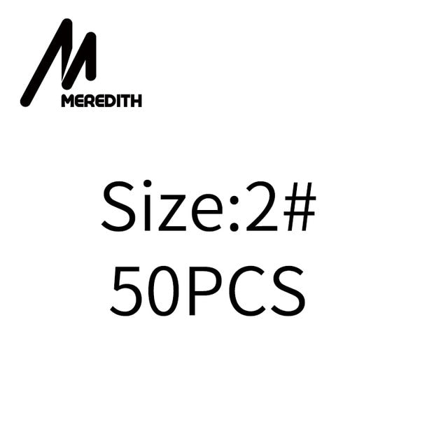 MEREDITH 50pcs Stainless Steel Hook Fast Clip Lock Snap Swivel Solid Rings Safety Snaps Fishing Hook Connector