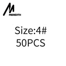 MEREDITH 50pcs Stainless Steel Hook Fast Clip Lock Snap Swivel Solid Rings Safety Snaps Fishing Hook Connector